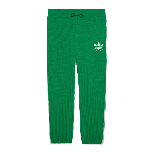 Gucci x adidas Logo Stripes Sweatpants Green