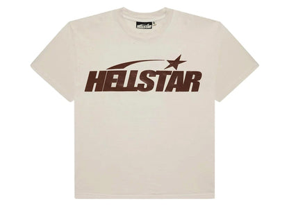 Hellstar Classic T-shirt (Gel Print) White/Brown