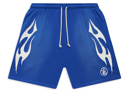 Hellstar Flame Shorts Blue