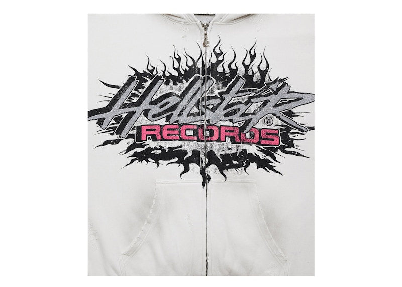 Hellstar Records Glitter Zip-Up White