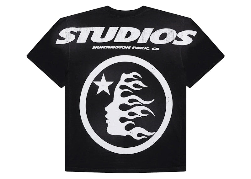 T-shirt rouge avec logo dessin animé Hellstar Studios 