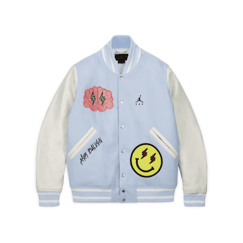 Jordan x J Balvin Varsity Jacket White/Blue