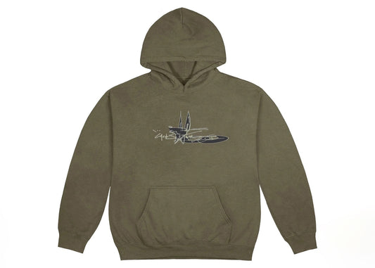 Jordan x Travis Scott Cactus Jack Scribble Hoodie Olive 