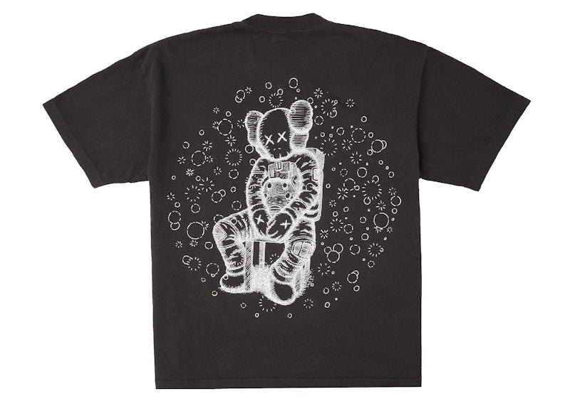 KAWS For Kid Cudi Moon Man GID Tee Vintage Black