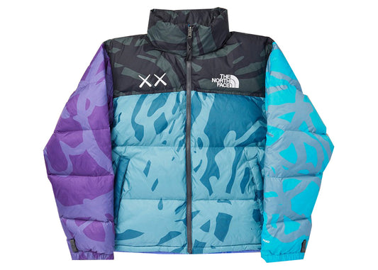 KAWS x The North Face Retro 1996 Veste Monterey Bleu Nuptse Print