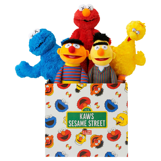 KAWS Sesame Street Uniqlo Peluche Coffret Complet Multi