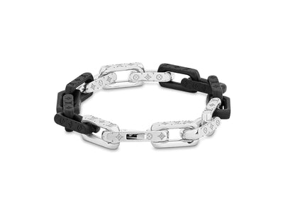 Louis Vuitton Bracelet Monogram Chain Silver-tone/Black