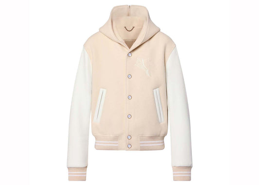 Louis Vuitton Calfskin Sailor Varsity Jacket Milky White