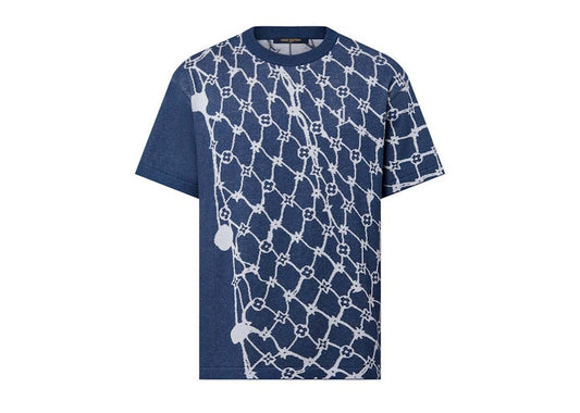 Louis Vuitton Cotton Short-Sleeved Crewneck Navy Blue