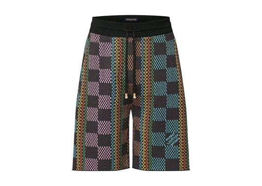 Louis Vuitton Damier Cotton Knit Shorts Multicolor