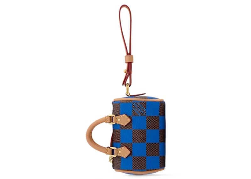 Louis Vuitton Damier Pop Mini Speedy Bag Charm Blue