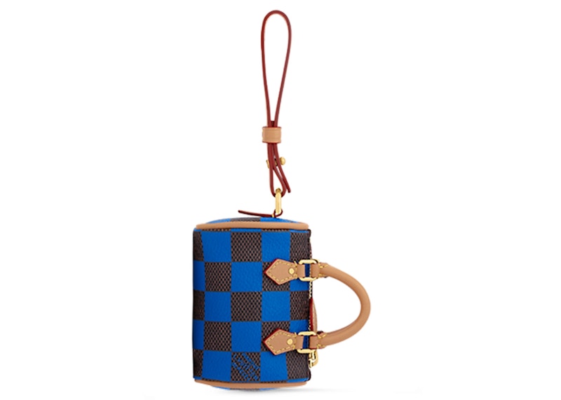 Louis Vuitton Damier Pop Mini Speedy Bag Charm Blue