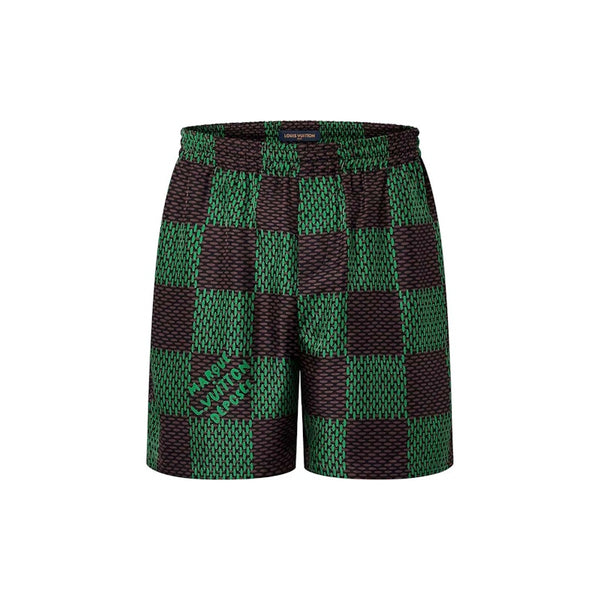 Louis Vuitton Damier Silk Shorts Jolly Green