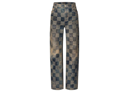 Louis Vuitton Damier Washed Denim Skate Pants Indigo 