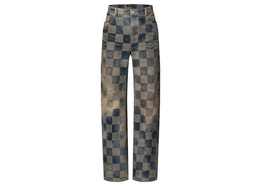 Louis Vuitton Damier Washed Denim Skate Pants Indigo