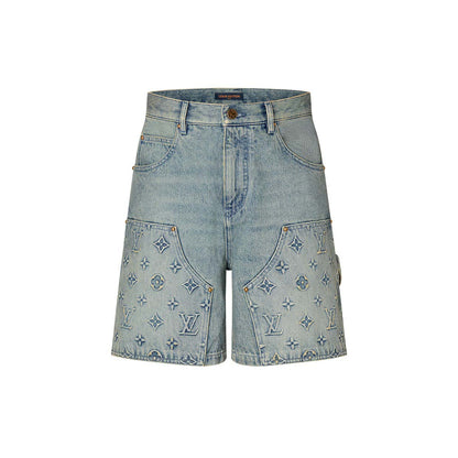 Louis Vuitton Denim Carpenter Shorts Blue 