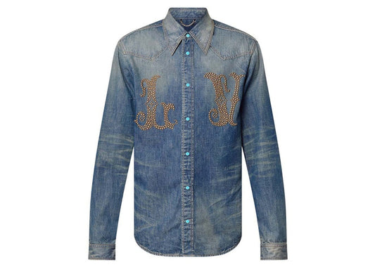 Louis Vuitton Fitted Long-Sleeved Denim Shirt Indigo