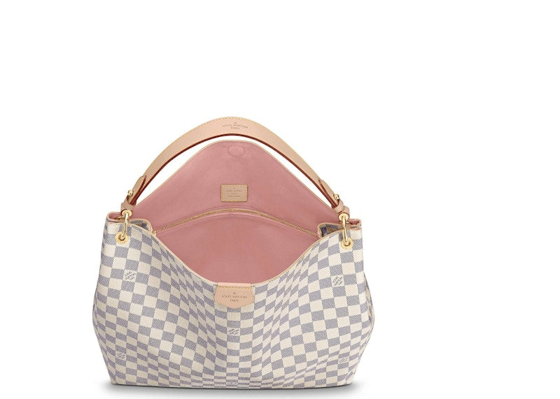 Louis Vuitton Graceful Damier Azur MM Rose Ballerine