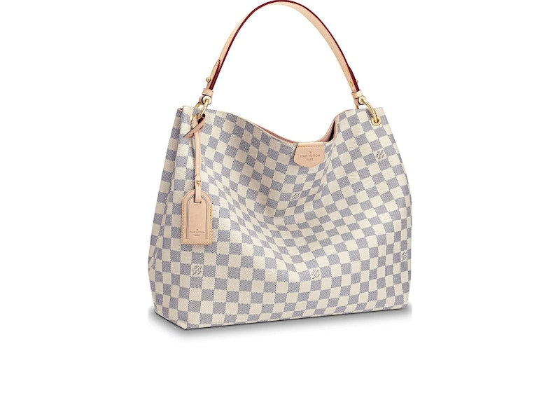 Louis Vuitton Graceful Damier Azur MM Rose Ballerine