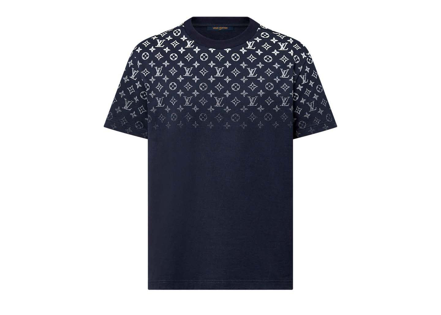 Louis Vuitton Gradient Cotton T-shirt Navy Blue 