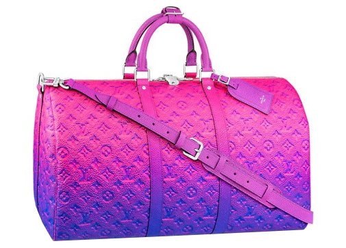 Louis Vuitton Keepall 50B Taurillon Illusion Blue/Pink