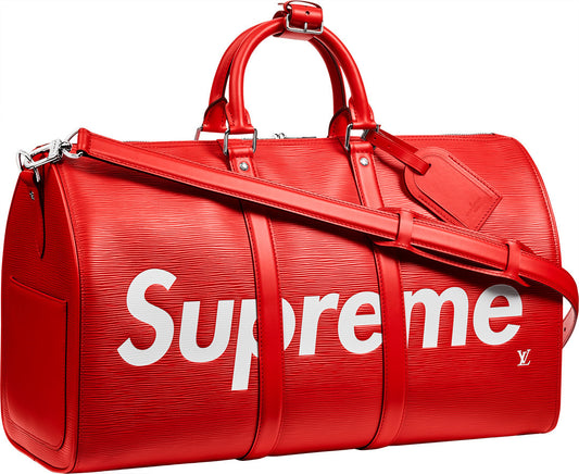 Louis Vuitton x Supreme Keepall Bandouliere Epi 45 Rouge