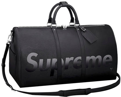 Louis Vuitton x Supreme Keepall Bandouliere Epi 55 Black