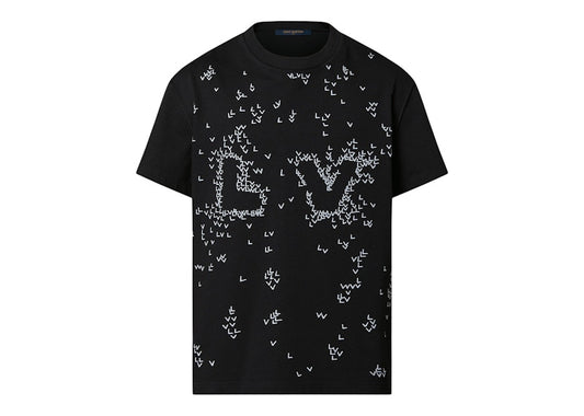 Louis Vuitton LV Spread Embroidery T-Shirt Black