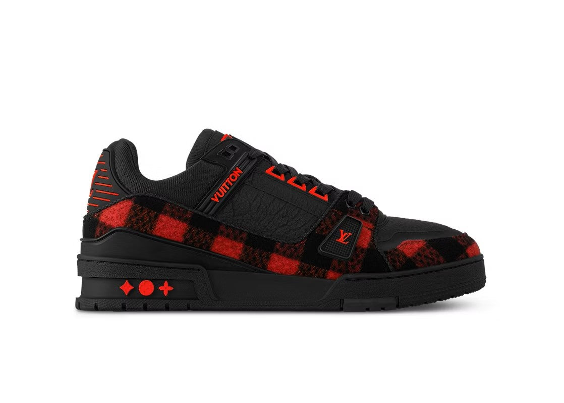 Louis Vuitton LV Trainer Black Red Felt 