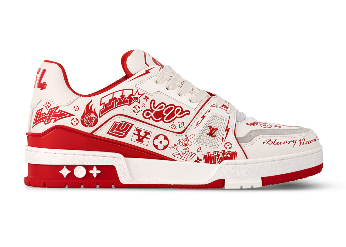 Louis Vuitton LV Trainer Graffiti White Red