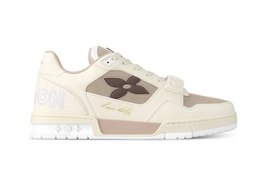 Louis Vuitton LV Trainer Monogramme Fleur Beige 