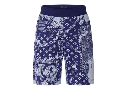 Louis Vuitton Monogram Bandana Shorts Indigo/White