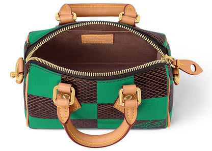 Louis Vuitton Nano Speedy Bandoulière Damier Pop Green