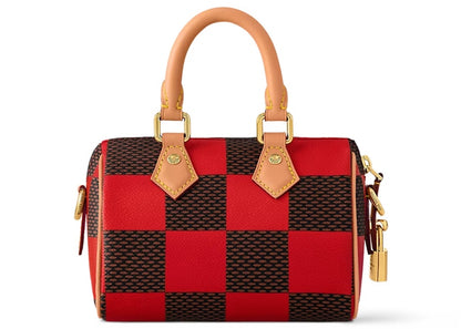 Louis Vuitton Nano Speedy Bandoulière Damier Pop Red