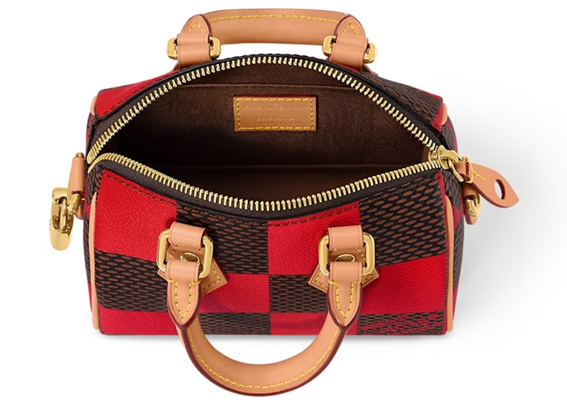 Louis Vuitton Nano Speedy Bandoulière Damier Pop Red