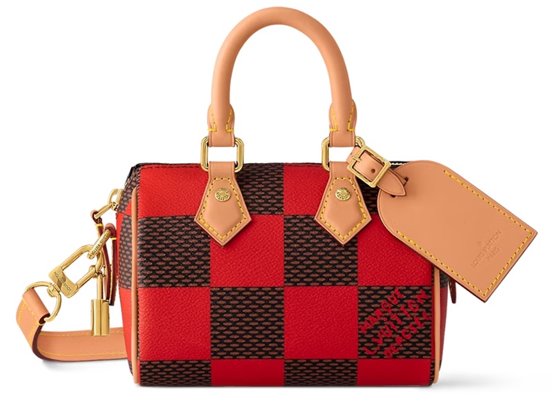 Louis Vuitton Nano Speedy Bandoulière Damier Pop Red