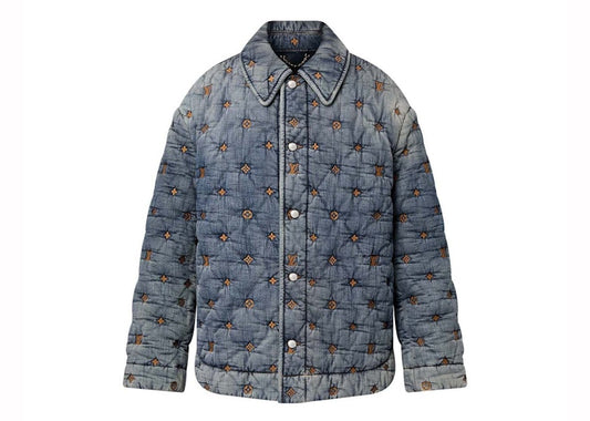 Louis Vuitton Padded Denim Monogram Overshirt Indigo