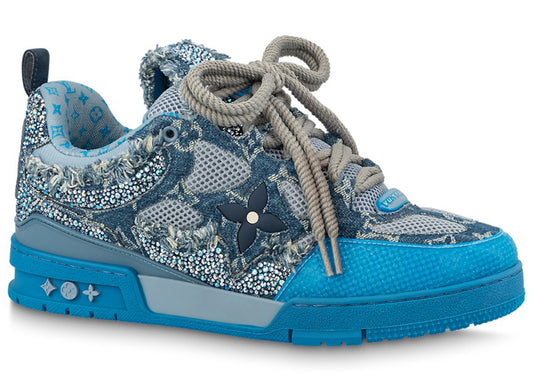 Louis Vuitton Skate Trainer Blue Swarovski Monogram 