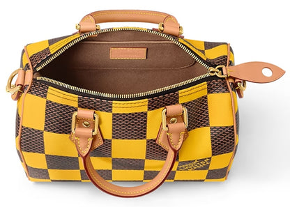 Louis Vuitton Speedy 25 Bandoulière Damier Pop Jaune Mat