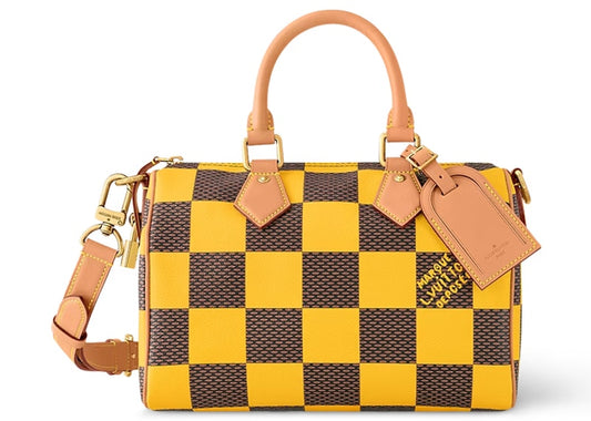 Louis Vuitton Speedy 25 Bandoulière Damier Pop Jaune Mat