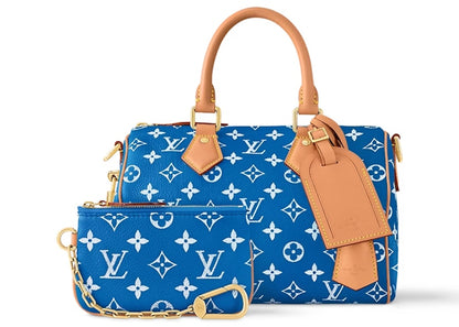 Louis Vuitton Speedy P9 Bandoulière 25 Monogram Leather Blue