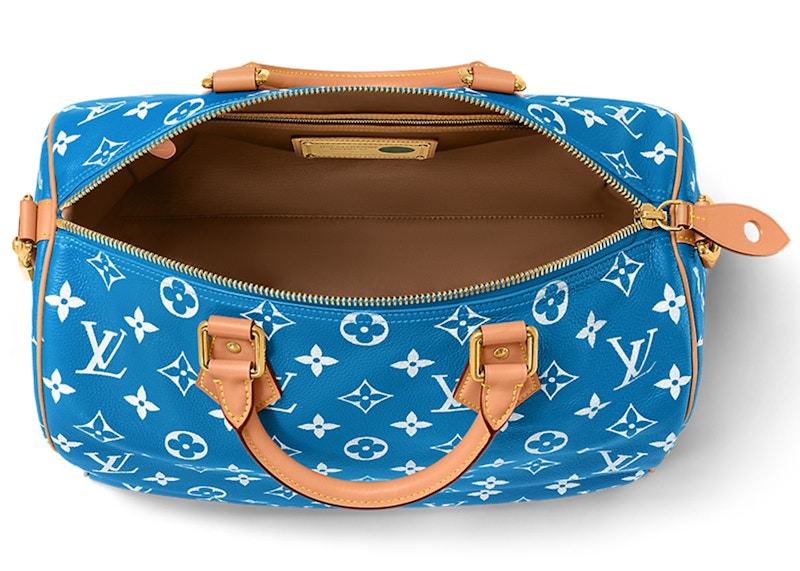 Louis Vuitton Speedy P9 Bandoulière 40 Monogram Leather Blue