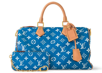 Louis Vuitton Speedy P9 Bandoulière 40 Monogram Leather Blue