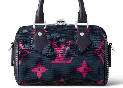 Louis Vuitton Speedy Bandouliere 18 Navy Fuchsia