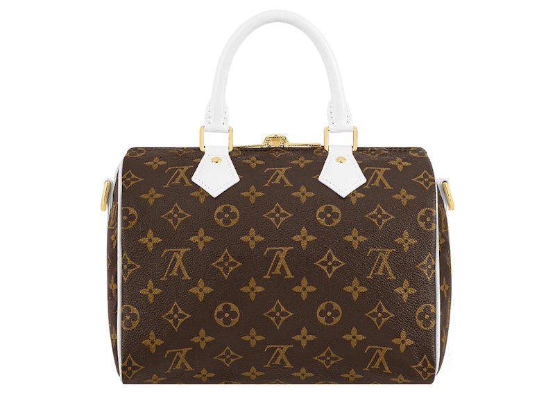 Louis Vuitton Speedy Bandouliere 25 White/Brown