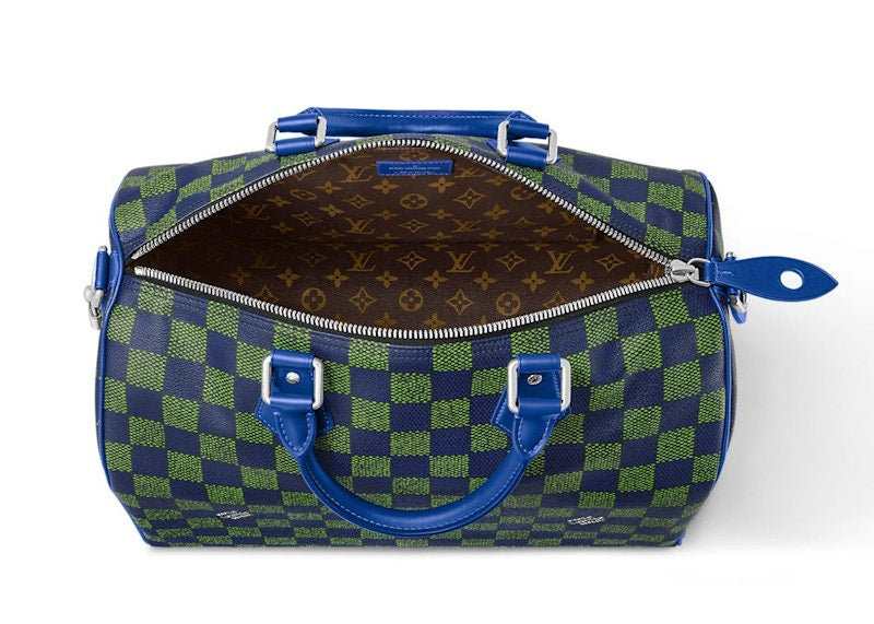 Louis Vuitton Speedy Bandouliere 40 Damier Heritage Blue Green