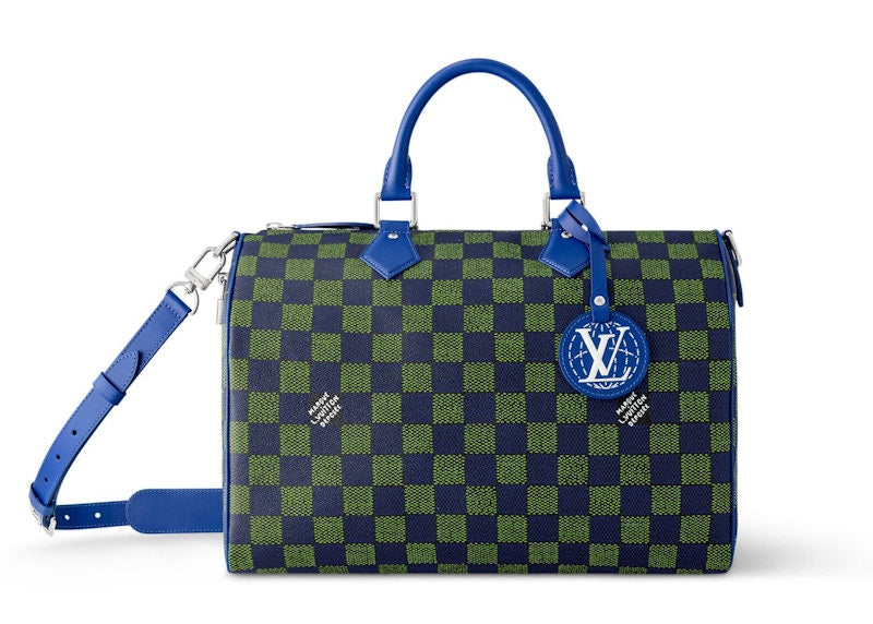 Louis Vuitton Speedy Bandouliere 40 Damier Heritage Blue Green