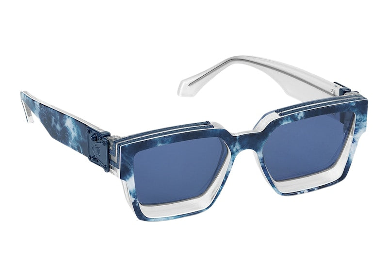 Louis Vuitton Sunglasses 1.1 Millionaires Monogram Bandana Bleached Blue/Blue Lenses