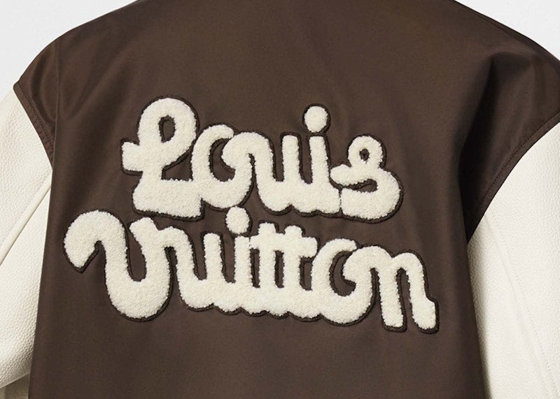 Louis Vuitton by Tyler, the Creator Embroidered Varsity Jacket Brown
