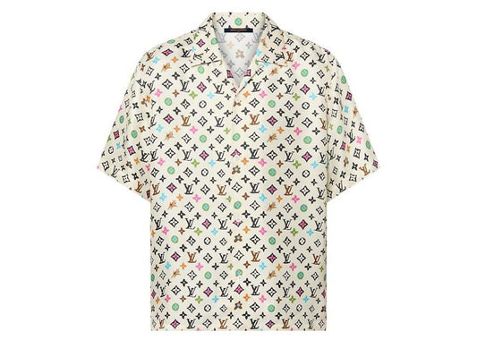 Louis Vuitton by Tyler, the Creator Monogram Printed Short-Sleeved Silk Shirt Multicolor